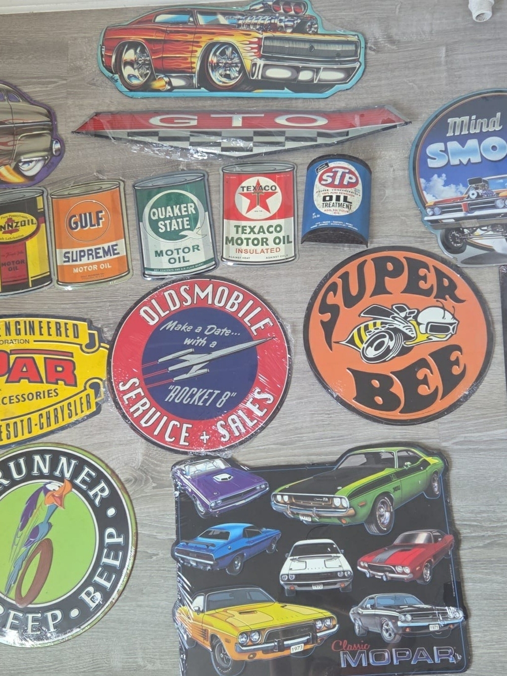 Garage Metal Sign Set - Classic Mopar, Super Bee & Oldsmobile
